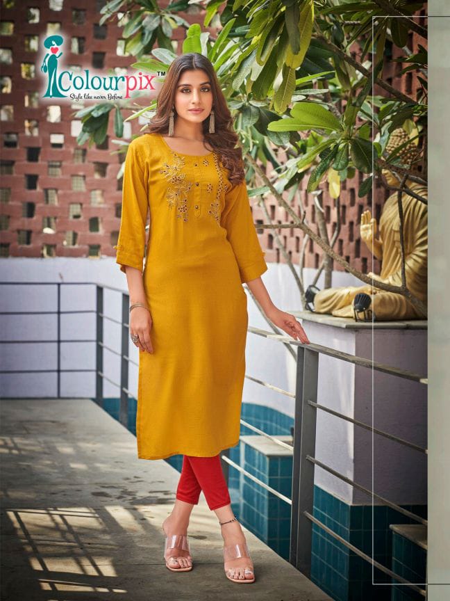 Cotton Candy By Colour Pix Designer Kurtis Catalog